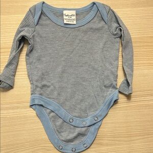 Splendid Gray and Blue Striped Bodysuit